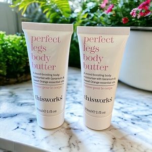⚫️ x2 THISWORKS Perfect Legs Body Butter Deluxe Travel Size Mini 1 fl oz each